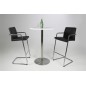 Lot de 2 tabourets design en simili cuir noir, SIGMA