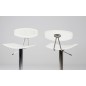 Lot de 2 tabourets design en cuir reconstitué noir, BLUNT