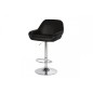 Tabouret design en simili cuir noir, CASTA