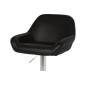 Tabouret design en simili cuir noir, CASTA