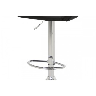 Tabouret design en simili cuir noir, CASTA