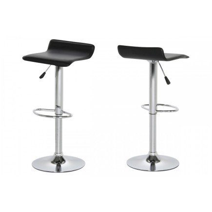 Lot de 2 tabourets design en simili cuir blanc, DAVINO