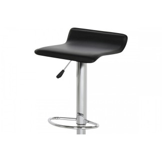 Lot de 2 tabourets design en simili cuir blanc, DAVINO, Noir