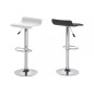Lot de 2 tabourets design en simili cuir blanc, DAVINO
