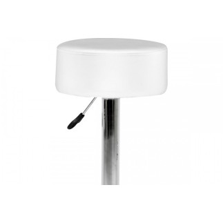 Lot de 2 tabourets design en simili cuir blanc, DUSTIN
