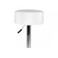 Lot de 2 tabourets design en simili cuir blanc, DUSTIN