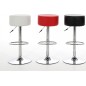 Lot de 2 tabourets design en simili cuir rouge, DUSTIN