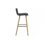 Lot de 2 tabourets design en tissu gris clair, FRAZER