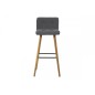 Lot de 2 tabourets design en tissu gris clair, FRAZER