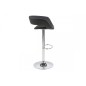 Lot de 2 tabourets design en tissu anthracite et simili cuir noir, GRECO, Gris / noir