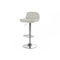 Tabouret design en simili cuir blanc, HANOVRE