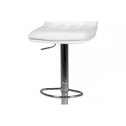 Tabouret design en simili cuir blanc, HANOVRE