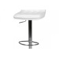 Tabouret design en simili cuir blanc, HANOVRE