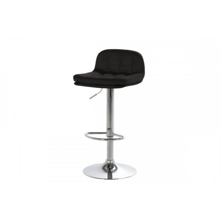 Tabouret design en simili cuir noir, HANOVRE