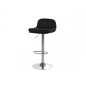 Tabouret design en simili cuir noir, HANOVRE