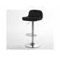 Tabouret design en simili cuir noir, HANOVRE