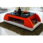 Table basse design VALINA, rouge et blanc