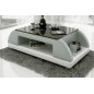 Table basse design VALINA, gris clair n°688 et blanc