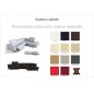 Canapé d'angle fonction relax en cuir italien 5 places CONFORTO, couleur personnalisée, angle droit