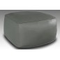 Grand pouf en simili cuir Magnum, gris clair