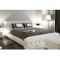 Lit en cuir italien de luxe FARNIENTE, noir, 160x200