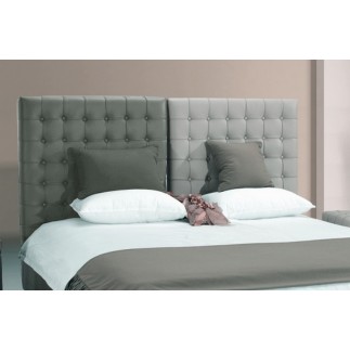 Lit en cuir italien de luxe DUO, gris clair et gris foncé 140x190