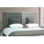 Lit en cuir italien de luxe DUO, gris clair et gris foncé 140x190