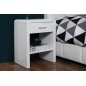 Chevet blanc laqué brillant, design actuel, SULLY