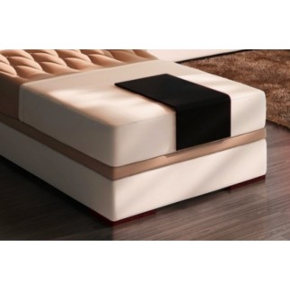 Grand pouf banquette modèle RIVA en cuir italien, Personnalisé