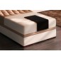 Grand pouf banquette modèle RIVA en cuir italien, Personnalisé