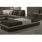 Grand pouf banquette modèle RIVA en cuir italien, Personnalisé
