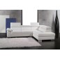Canapé d'angle en cuir italien 5 places HELIOS, blanc, angle droit Canapé d'angle en cuir italien 5 places HELIOS, blanc, angle droit