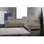 Canapé d'angle en cuir italien 5 places HELIOS, gris clair, angle droit Canapé d'angle en cuir italien 5 places HELIOS, gris clair, angle droit