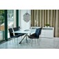 Lot de 4 chaises ASTRIA en cuir artificiel, noir