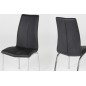 Lot de 4 chaises ASTRIA en cuir artificiel, noir