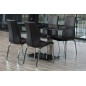 Lot de 4 chaises ASTRIA en cuir artificiel, noir