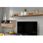 Mur TV design finition chêne et anthracite, YANSEN