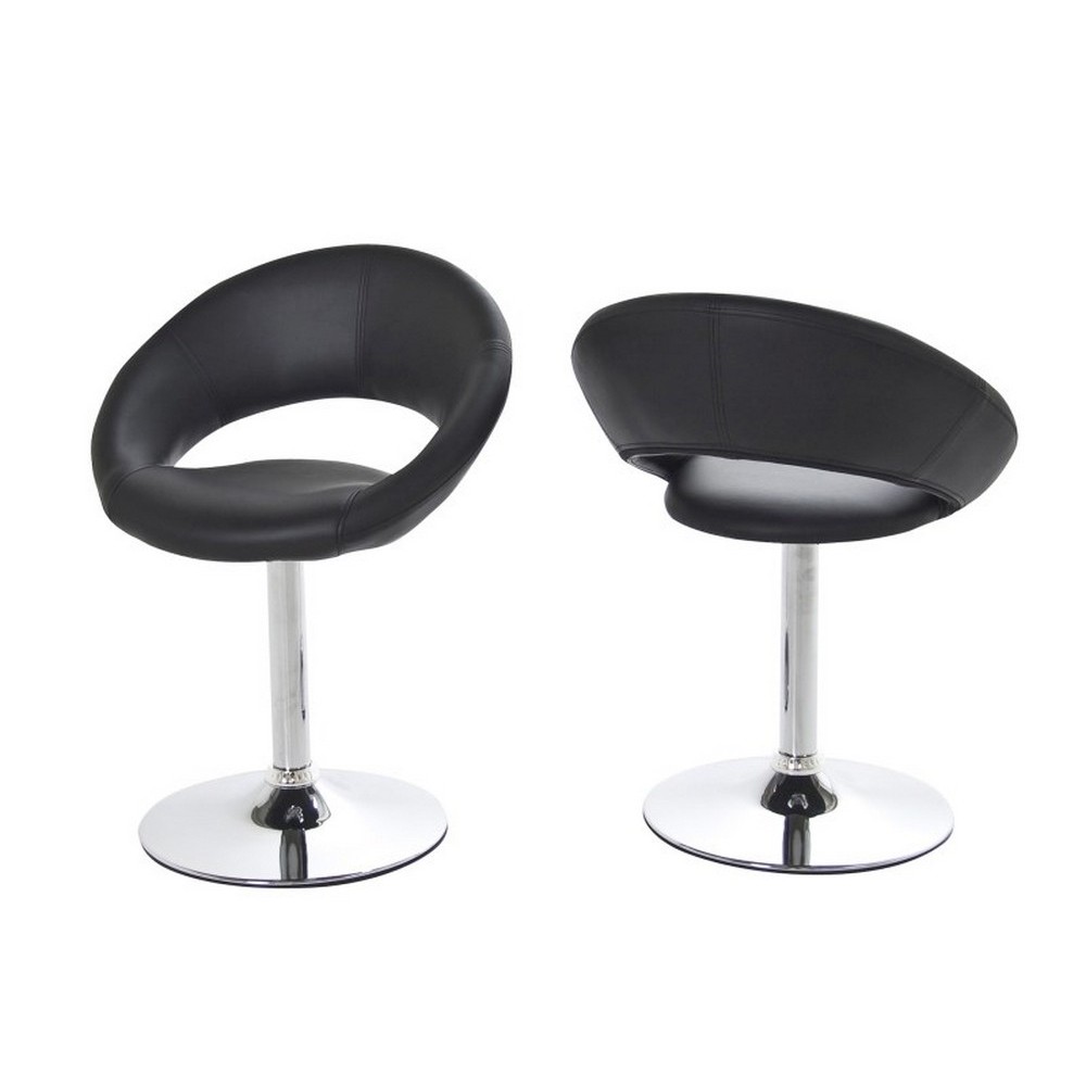 Lot de 2 chaises design noires, PLAZZA