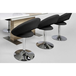 Lot de 2 chaises design noires, PLAZZA