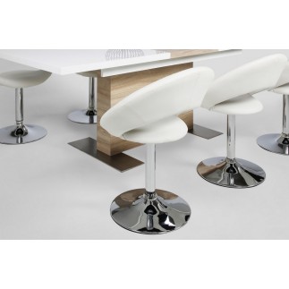 Lot de 2 chaises design blanches, PLAZZA