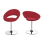 Lot de 2 chaises design rouges, PLAZZA