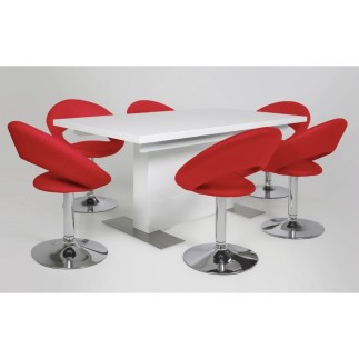Lot de 2 chaises design rouges, PLAZZA