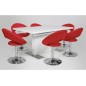 Lot de 2 chaises design rouges, PLAZZA