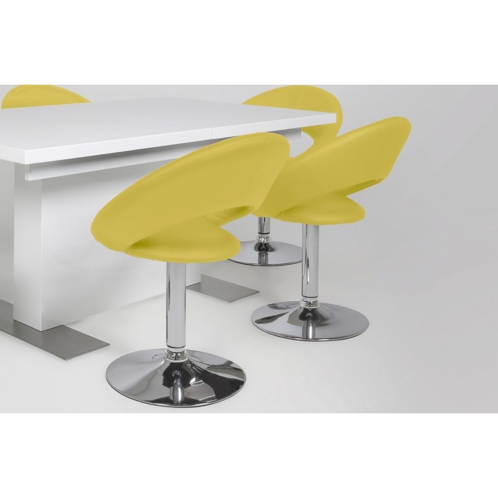 Lot de 2 chaises design jaunes, PLAZZA