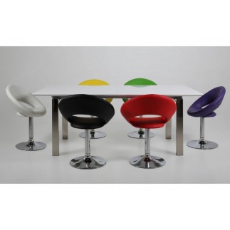 Lot de 2 chaises design jaunes, PLAZZA