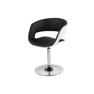 Chaise design bicolore noir et blanc, GRETA