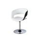 Chaise design bicolore blanc devant et noir arrière, GRETA