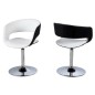 Chaise design bicolore blanc devant et noir arrière, GRETA