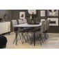 Lot de 2 chaises design tissu gris, BLING, Gris clair