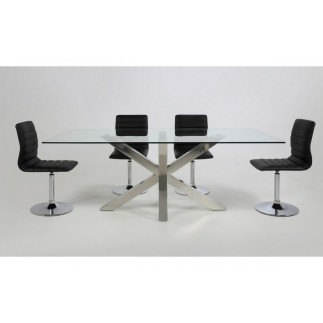 Lot de 2 chaises PIKETI en simili cuir, noir